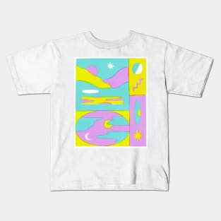 Fluorescent Skies in Cool Tones Kids T-Shirt